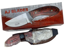 Load image into Gallery viewer, Fix Blade Knife with Sheath Pakka Wood Handle 8" NEW
