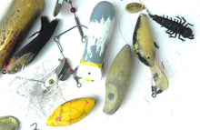 Load image into Gallery viewer, Lot of Vintage Wooden and Metal Fishing Lures Mepps Comet 5 Made in France
