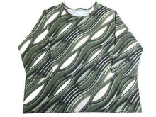 Load image into Gallery viewer, Sara Morgan Shirt Womens 3X Green Geometric Blouse Casual Pullover Plus Ladies
