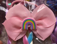 Load image into Gallery viewer, Hair Extensions 16 Pack Clip-in Colorful Braids Bows Ties Party Sleepover NEW
