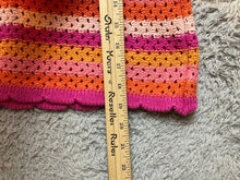 Load image into Gallery viewer, Free Assembly Sweater Womens Large Pink Orange Striped Crochet Knit Sleeveless
