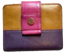 Load image into Gallery viewer, Rolfs Genuine Leather Wallet 20 Card Holder Slots Folding Colorblock
