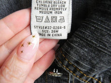 Load image into Gallery viewer, Denim 24/7 Jacket Womens 34W Black Denim Button Up Pockets Tunic Plus Ladies
