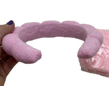 Load image into Gallery viewer, Spa Headband Washing Face Bubble Skincare Pink Plus 2 Wristbands NEW
