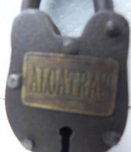 Load image into Gallery viewer, Padlock with Alcatraz Tag Cast Iron, Antique Finish with No Keys

