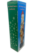 Load image into Gallery viewer, Old World Santa Candlestick Holder St. Nick Christmas Red Suit Reindeer Original
