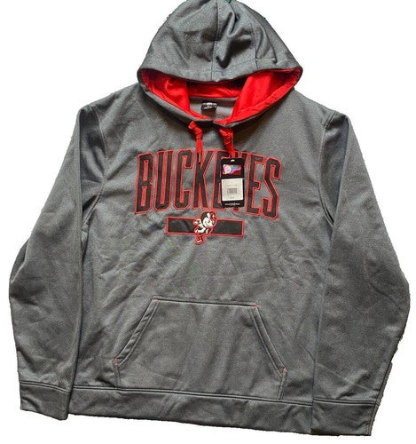 Ohio State Buckeyes Sweatshirt Adult Extra Large Scarlet Mascot Hoodie Mens NWT