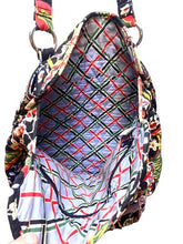 Load image into Gallery viewer, VERA BRADLEY Purse Tote Shoulder Bag Blue Floral Mature Quilted
