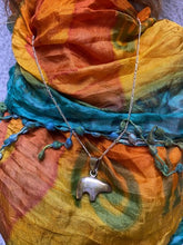 Load image into Gallery viewer, Sterling Silver Bear Necklace 24" Chain Stamped Italy
