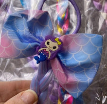 Load image into Gallery viewer, Hair Extensions 16 Pack Clip-in Colorful Braids Bows Ties Party Sleepover NEW
