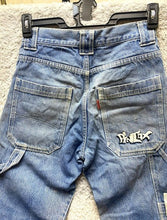 Load image into Gallery viewer, PINTAX Jeans Womens XXXS 3XS (28x27) Blue Denim Ripped Hip Hop Baggy Carpenter
