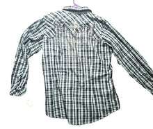 Load image into Gallery viewer, Wrangler Rock by 47 Shirt Women Extra Large Western Cowgirl Affliction Button Up
