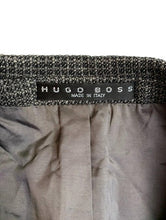 Load image into Gallery viewer, Hugo Boss Sport Coat Mens 44R Black Gray Tweed Single Breasted 100% Wool Suit
