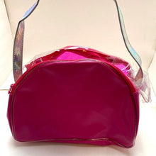 Load image into Gallery viewer, Barbie Make-Up Bag Rainbow Clear Bag Holographic Mattel Festival Concert Travel
