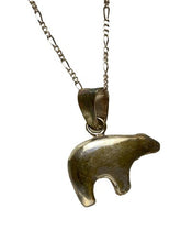 Load image into Gallery viewer, Sterling Silver Bear Necklace 24" Chain Stamped Italy
