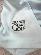 Load image into Gallery viewer, Adidas Shirt Adult 2XL XXL Light Blue Climalite Orange Lake Golf Polo Sporty Men
