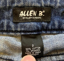 Load image into Gallery viewer, Vintage Allen B Jeans Womens 2 (27x26) Y2K Jeweled Embellished Cut-Off Straight
