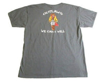 Load image into Gallery viewer, VTG Outlaws Shirt Adult Large Black We Can &amp; Will Cowboy Dri Power Active Mens
