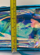 Load image into Gallery viewer, Clear Purse Blue Iridescent Shoulder Strap Concert Festival NEW
