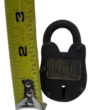 Load image into Gallery viewer, Padlock with Alcatraz Tag Cast Iron, Antique Finish with No Keys
