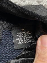 Load image into Gallery viewer, VTG Crystal Kobe Sweater Womens Medium Navy Blue Poinsettia Christmas Cardigan
