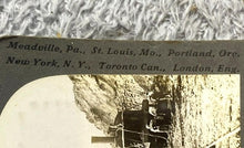Load image into Gallery viewer, Steam Shovel Stereoview Card 1907 Keystone Train Engine Panama Cannel

