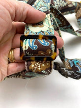Load image into Gallery viewer, Vera Bradley Small Purse Teal Brown Quilted Paisley Shoulder Bag Handbag
