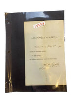 Load image into Gallery viewer, 1892 Convict Camp Requisition Jailer Prisoners Antique Ephemera
