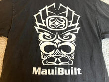 Load image into Gallery viewer, Vintage Maui Built Shirt Adult Medium Black White Tiki Hawaiian Aloha 90s Mens
