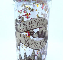 Load image into Gallery viewer, Harry Potter  Marauders Map Glitter Water Bottle  NEW
