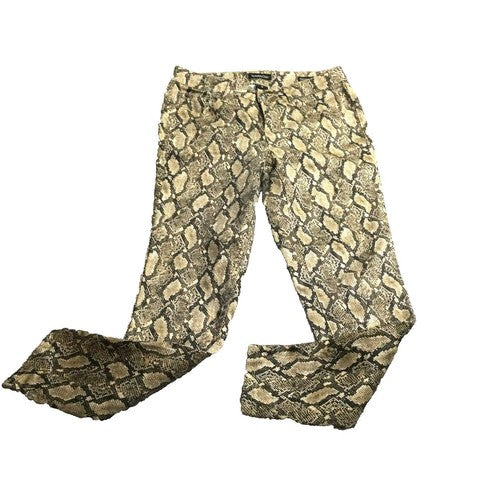 Needle & Cloth Pants Womens 6 (29x27) Gold Black Snake Skin Spandex Stretch Lady