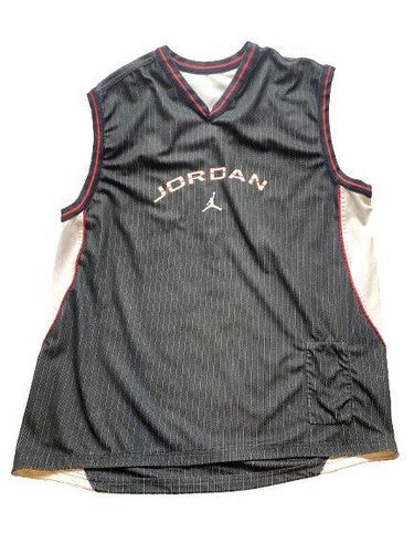 Michael Jordan Jersey Adult 2XL Black Gray Jumpman NBA Basketball Reversible Men