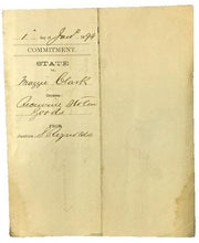 Load image into Gallery viewer, 1894 Chatham County Arrest Warrant Receiving Stolen Goods Antique Ephemera
