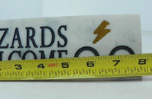 Load image into Gallery viewer, Harry Potter Wizards Welcome Resin Desk Sign - NEW - 8" by 2.5"
