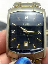 Load image into Gallery viewer, LUXE Diamond Wristwatch Mens Japan Movement Gold Plated Stainless ZRT5024
