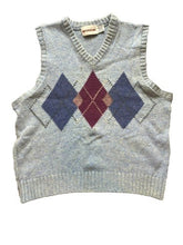 Load image into Gallery viewer, VTG McGregor Vest Adult Large Light Blue Argyle Diamond Wool Blend Sweater Mens
