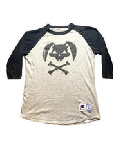 Load image into Gallery viewer, Champion Shirt Adult Large Gray Black Fear The Bunny Raglan Authentic Grunge Men
