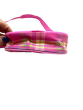Load image into Gallery viewer, Hello Kitty Shoulder Bag Pink Plaid Small Round 76' 17 Sanrio Purse
