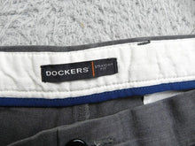 Load image into Gallery viewer, Dockers Pants Adult 38x29 Gray Flat Front Straight Leg Trouser Casual Mens
