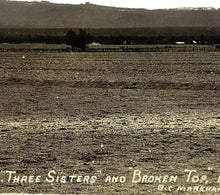 Load image into Gallery viewer, Real Photo Postcard Three Sisters &amp; Broken Top Mc Kenzie Pass Highway Redmond OR
