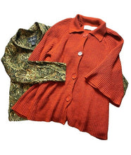Load image into Gallery viewer, Lot of 2 Jacket Sweater Women Medium Large Paisley Requirements Mainstreet Blues
