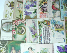 Load image into Gallery viewer, Vintage Embossed Postcards Birthday Easter Lot of 25
