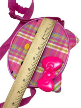 Load image into Gallery viewer, Hello Kitty Shoulder Bag Pink Plaid Small Round 76' 17 Sanrio Purse

