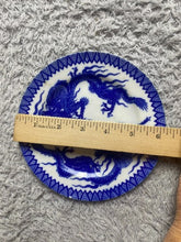 Load image into Gallery viewer, Antique Japanese Dragon Plate Blue &amp; White Porcelain Character Mark
