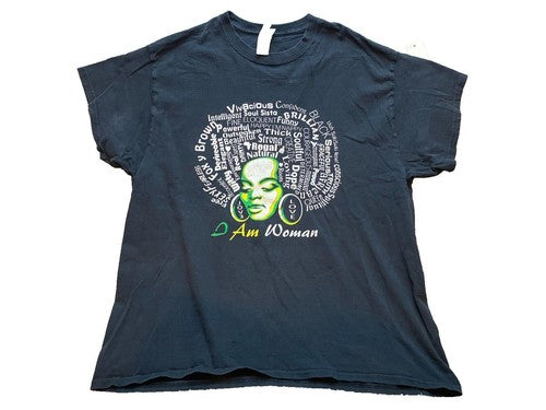 I am Woman Shirt Womens Extra Large Empowering Strong Queen Spell Out Ladies