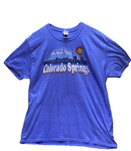 Load image into Gallery viewer, Colorado Springs Shirt Adult Extra Large Blue Mountains Destination Hiking Mens
