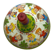 Load image into Gallery viewer, Vintage Ohio Art Spinning Top Metal Tin Litho Mulberry Bush Nursery Rhyme Kids
