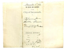 Load image into Gallery viewer, 1893 Savannah GA Arrest Warrant 5 Day Sentence Seal Antique Ephemera
