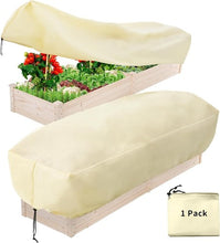 Load image into Gallery viewer, Rectangular Planter Box Cover Frost Protection Balcony Windowsill Drawstring
