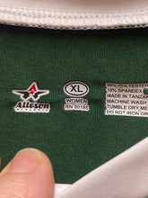 Load image into Gallery viewer, Love Conquers All Shirt Women Extra Large Green Alleson Athletic Raglan Ladies
